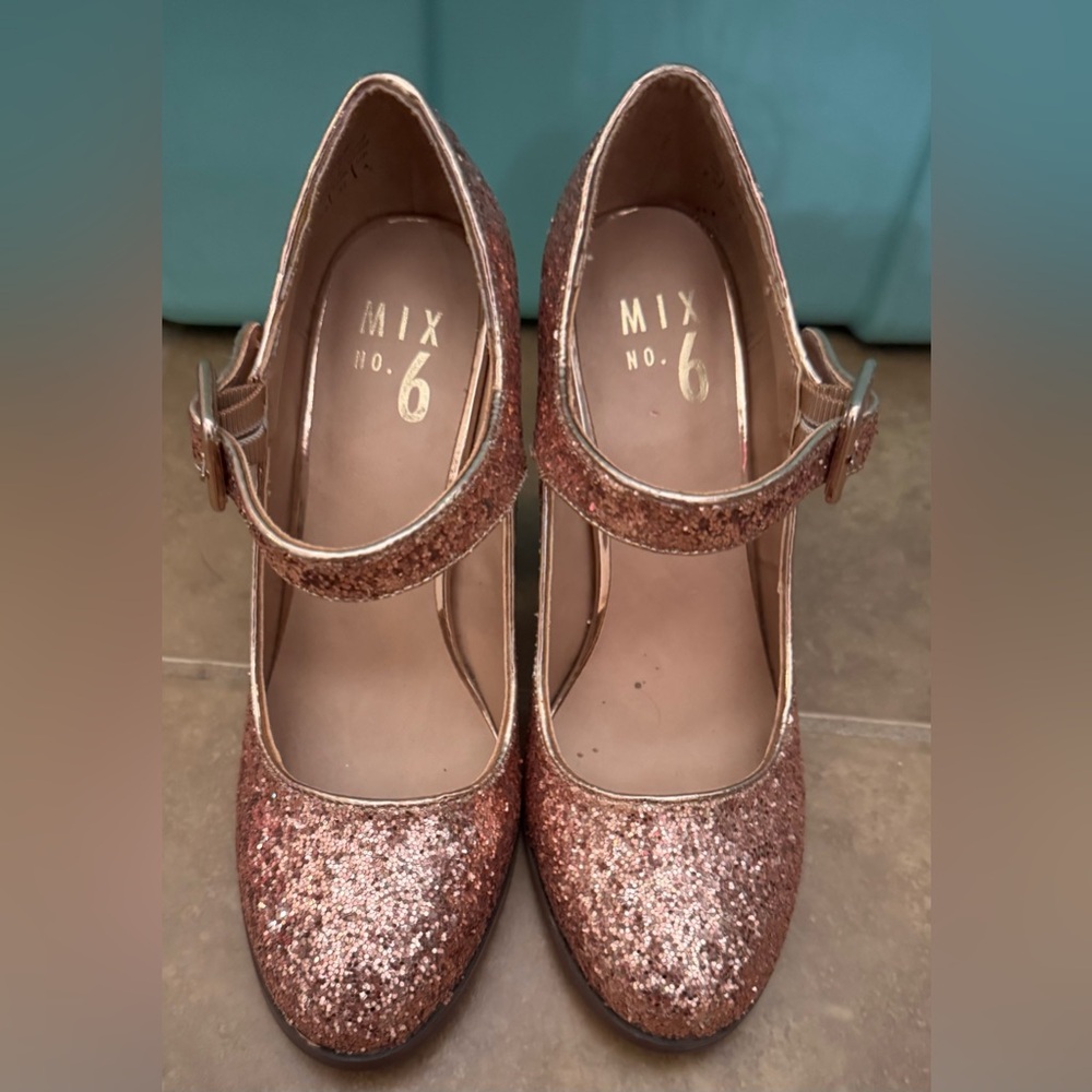 Mix No. 6 Sparkling Pink/Rose Gold Heels - Picture 2 of 6